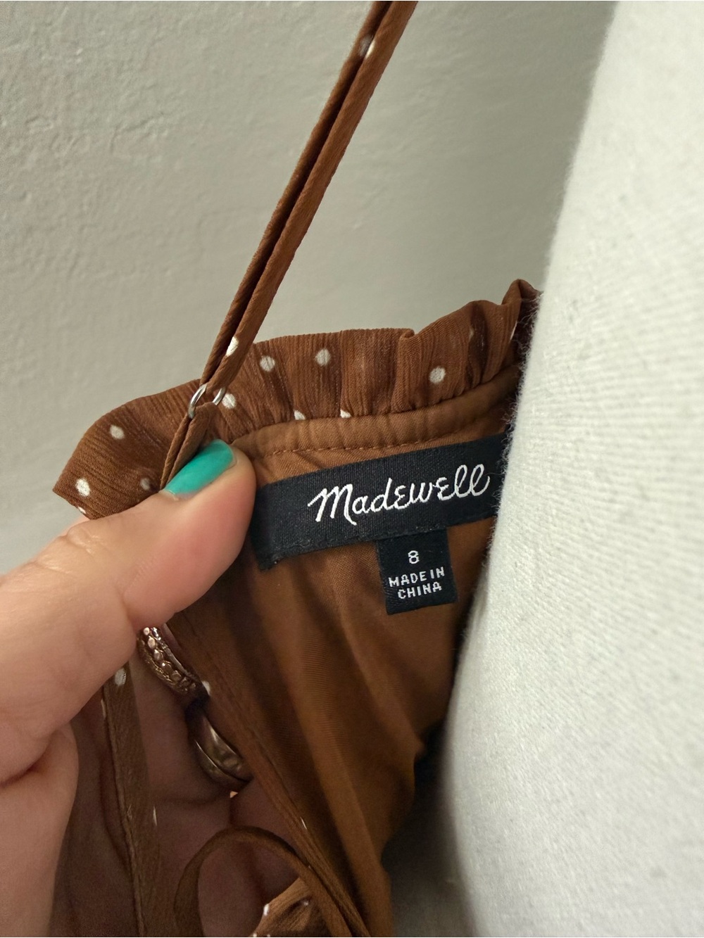 Madewell Brown Polka Dot Tiered Maxi Dress - Picture 4 of 7